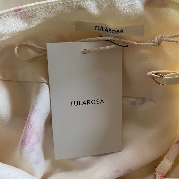 NWT Tularosa Molly Midi Dress Country Floral lingerie slip yellow Revolve XS - Picture 8 of 13